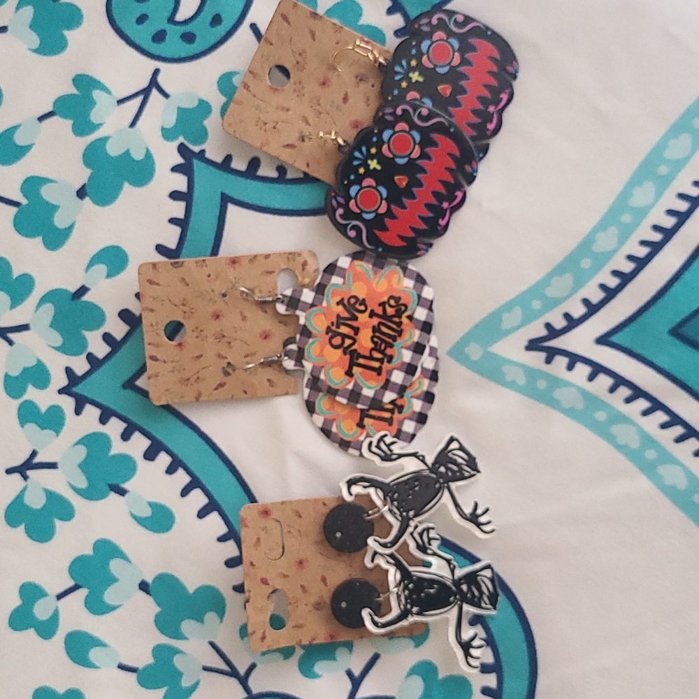 Assorted fall/Halloween earrings